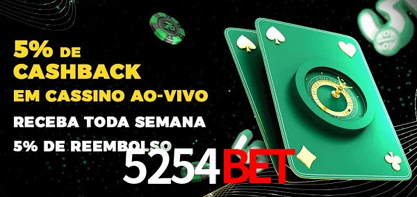 Promoções do cassino ao Vivo 5254bet